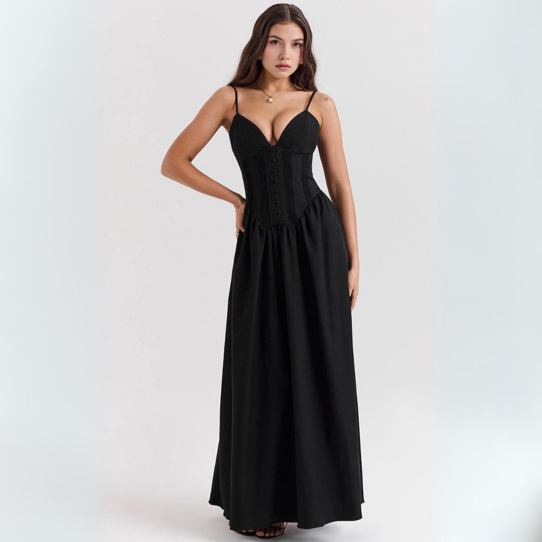 Vestido longo preto