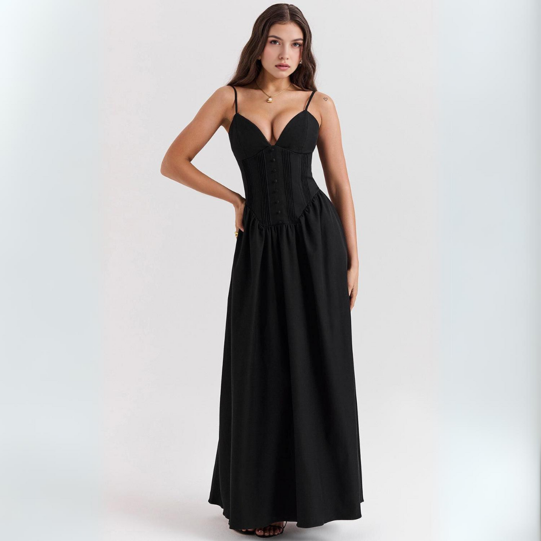 Vestido longo preto