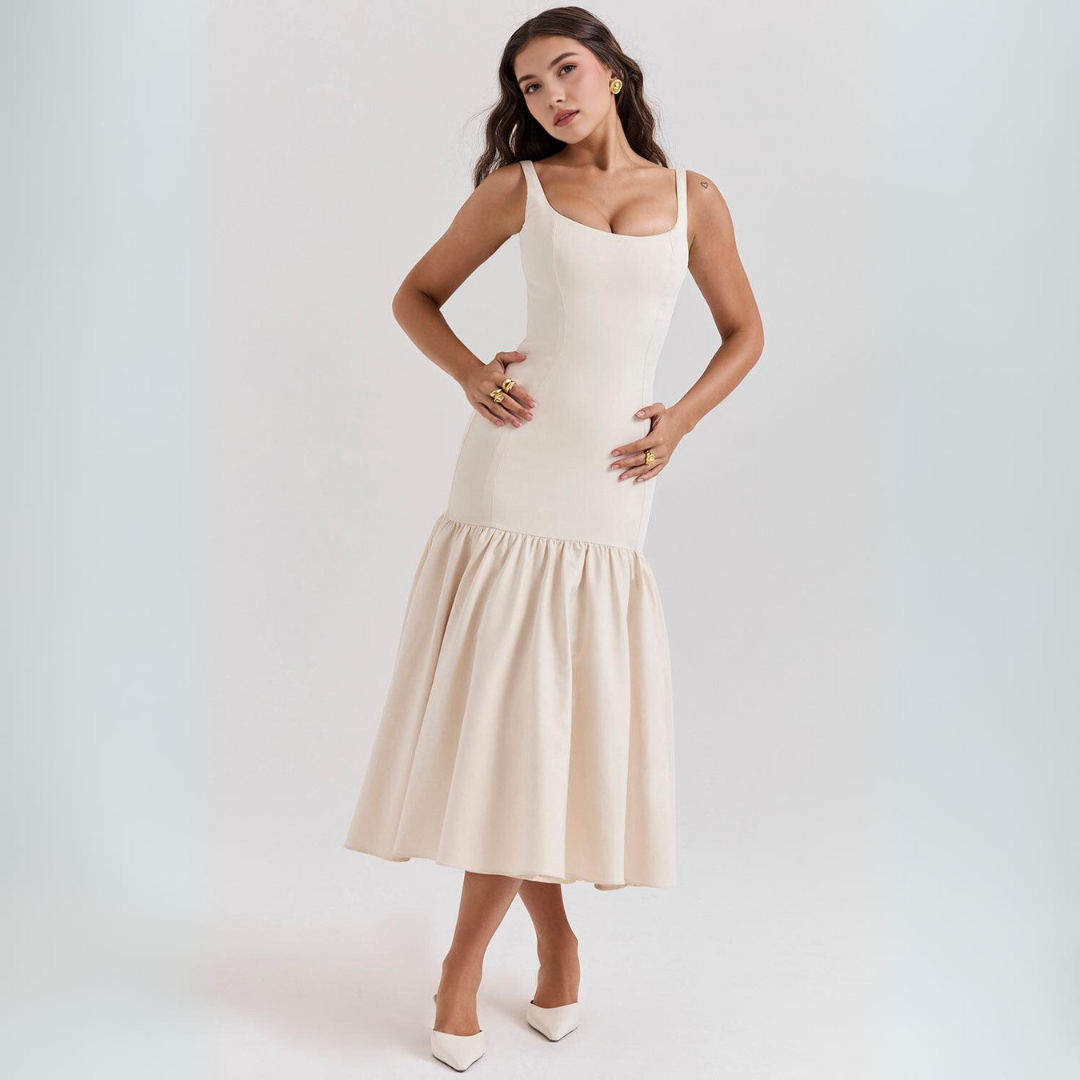 Vestido Mid Off-White