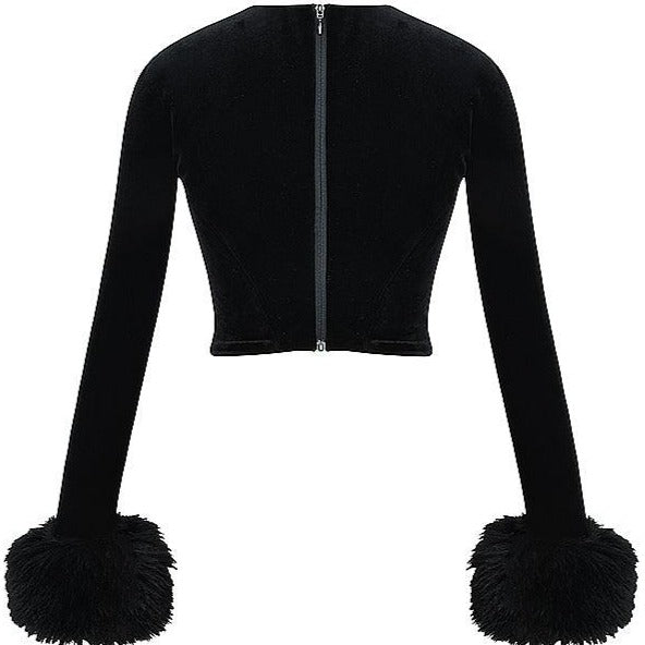 Corset espartilho veludo preto