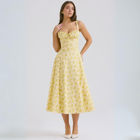 Vestido floral amarelo