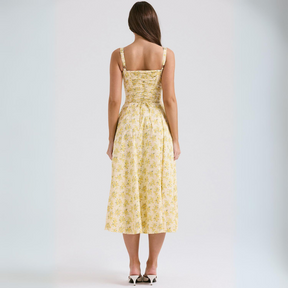 Vestido floral amarelo