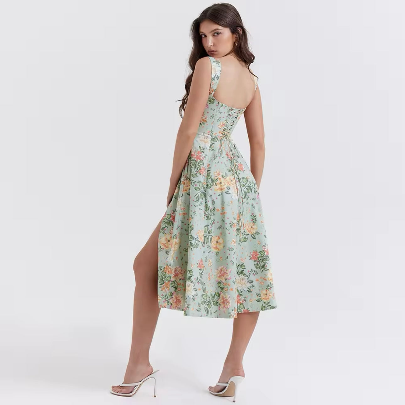 Vestido Floral Bustier Olivia