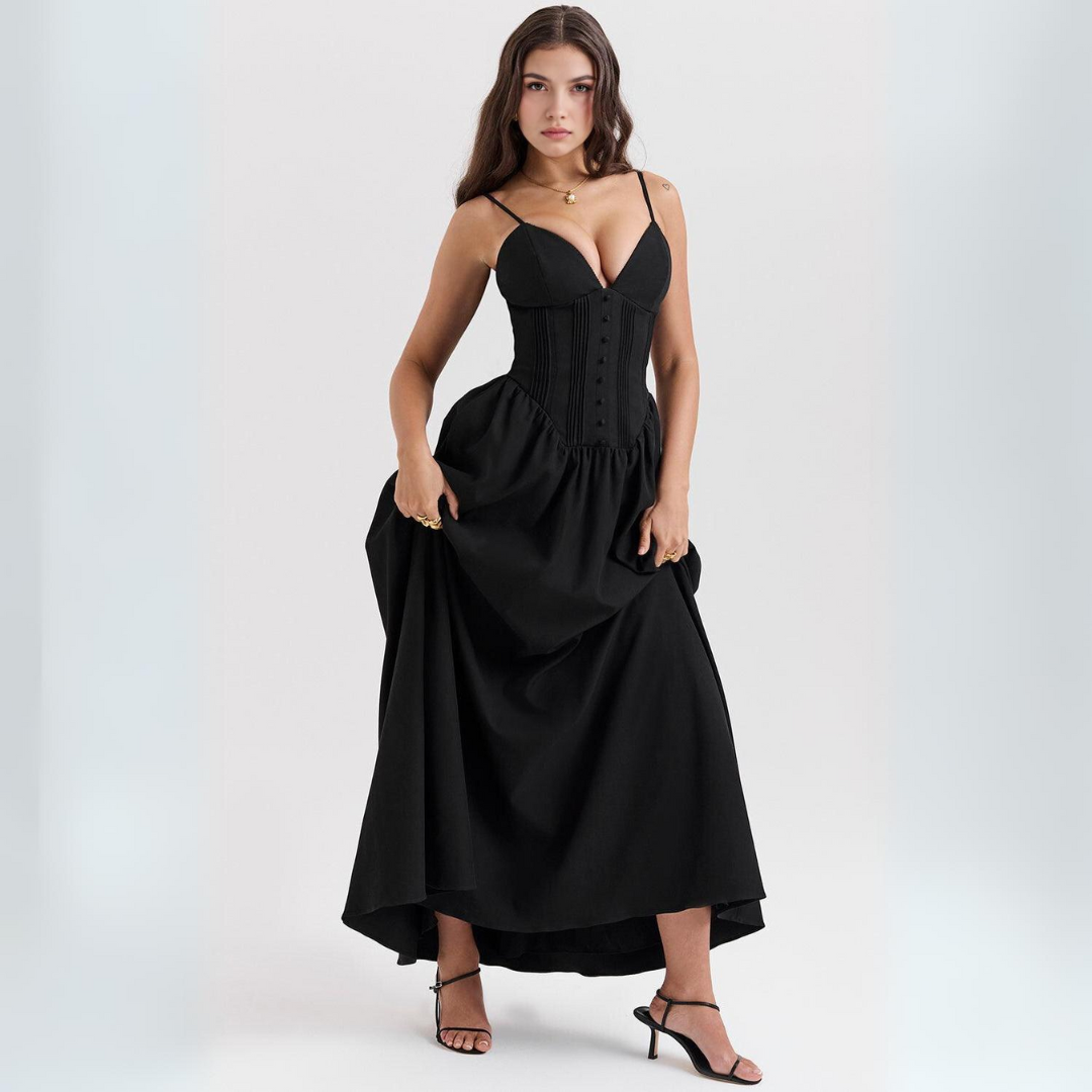 Vestido longo preto