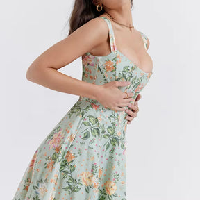 Vestido Floral Bustier Olivia