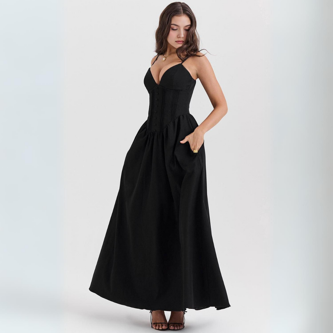 Vestido longo preto