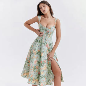 Vestido Floral Bustier Olivia