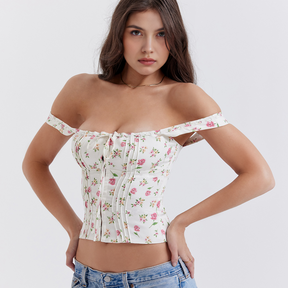 Corset espartilho floral